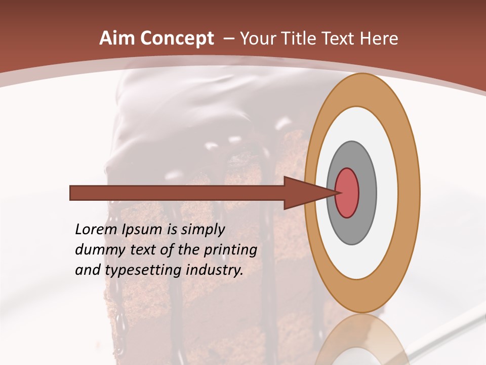 A Piece Of Cake On A Plate With A Fork PowerPoint Template