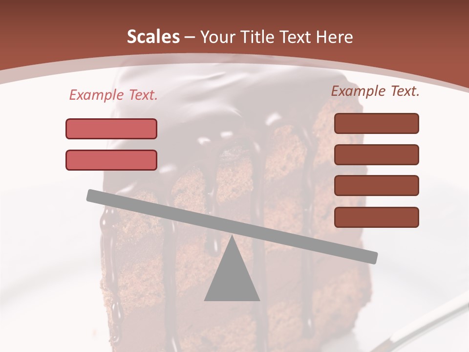 A Piece Of Cake On A Plate With A Fork PowerPoint Template