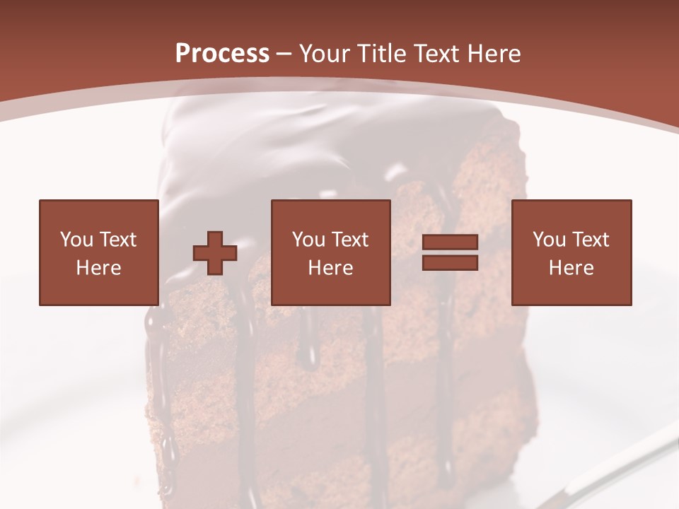 A Piece Of Cake On A Plate With A Fork PowerPoint Template