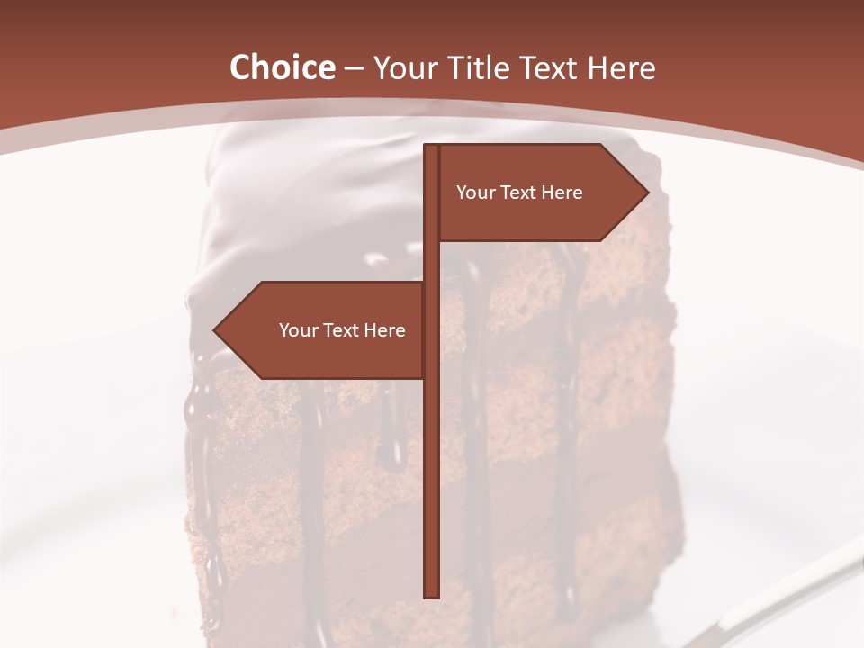 A Piece Of Cake On A Plate With A Fork PowerPoint Template