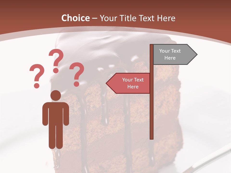 A Piece Of Cake On A Plate With A Fork PowerPoint Template