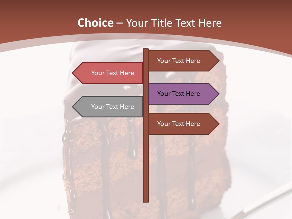 A Piece Of Cake On A Plate With A Fork PowerPoint Template
