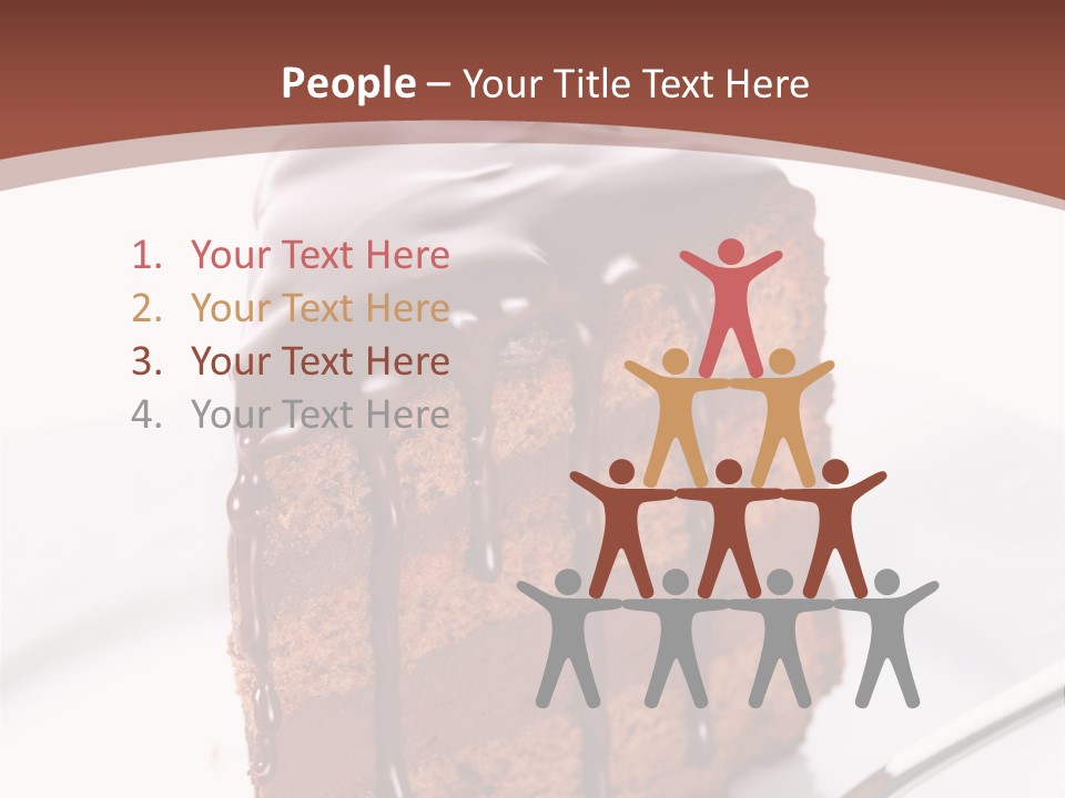 A Piece Of Cake On A Plate With A Fork PowerPoint Template