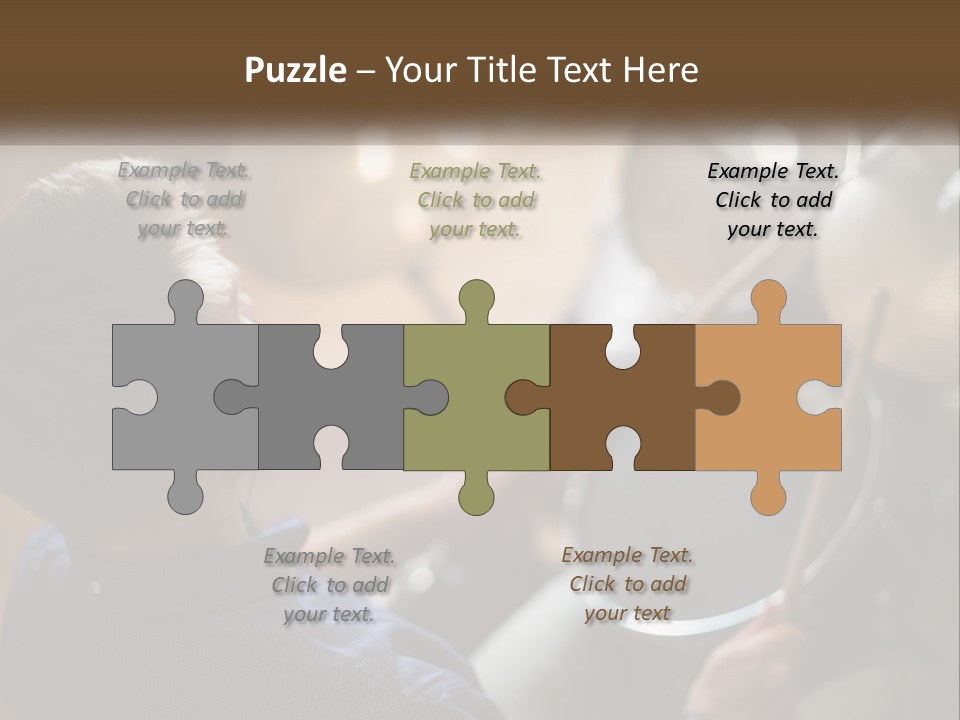 A Young Boy Playing Drums In Front Of A Drum Set PowerPoint Template