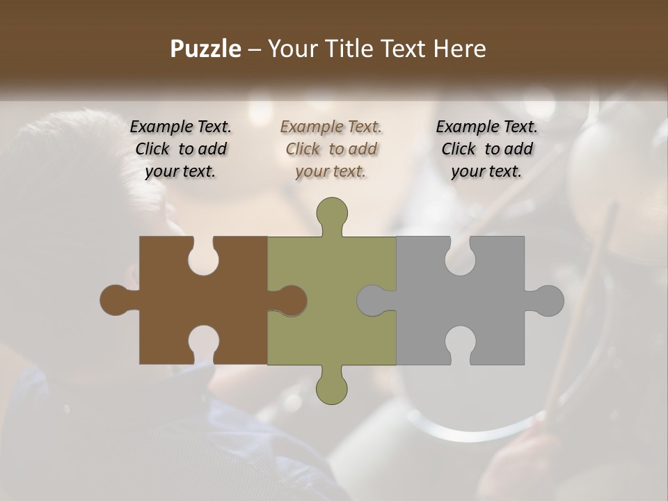 A Young Boy Playing Drums In Front Of A Drum Set PowerPoint Template