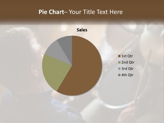 A Young Boy Playing Drums In Front Of A Drum Set PowerPoint Template