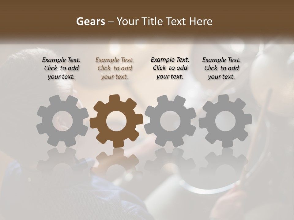 A Young Boy Playing Drums In Front Of A Drum Set PowerPoint Template