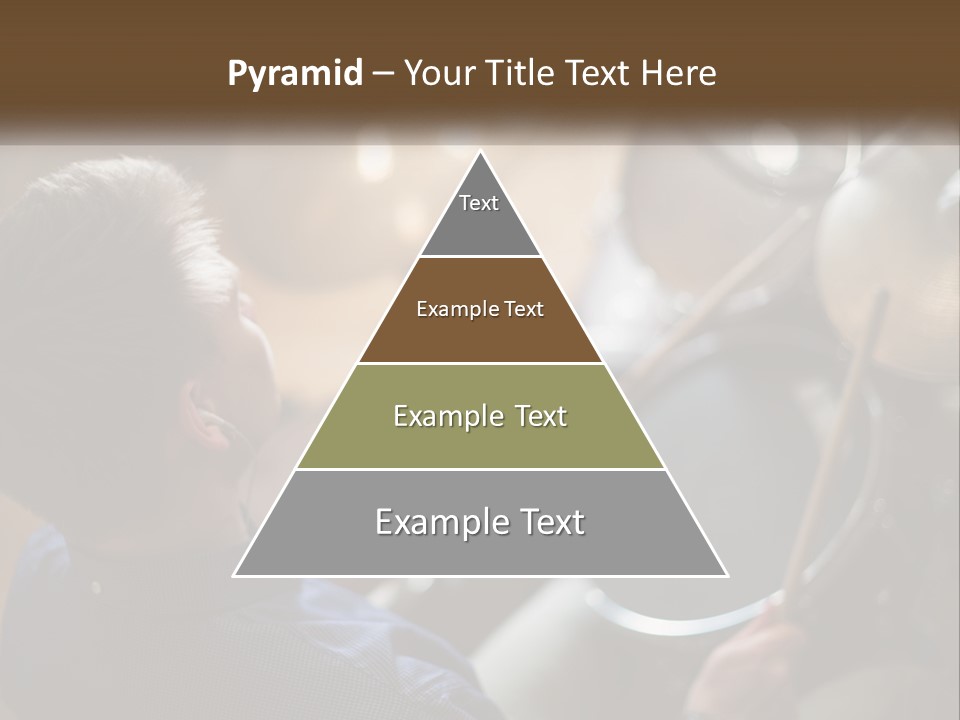 A Young Boy Playing Drums In Front Of A Drum Set PowerPoint Template