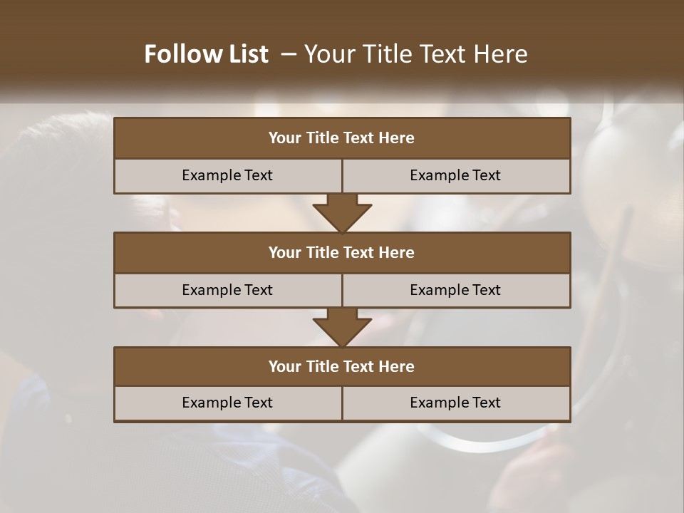A Young Boy Playing Drums In Front Of A Drum Set PowerPoint Template