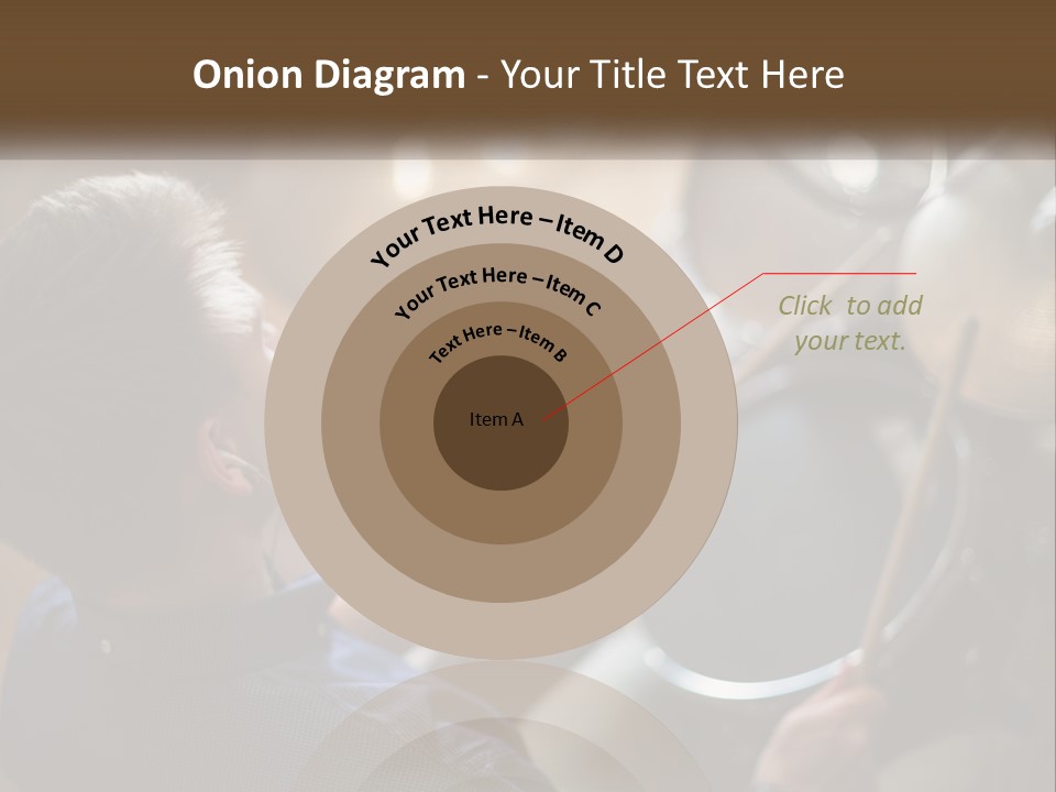 A Young Boy Playing Drums In Front Of A Drum Set PowerPoint Template