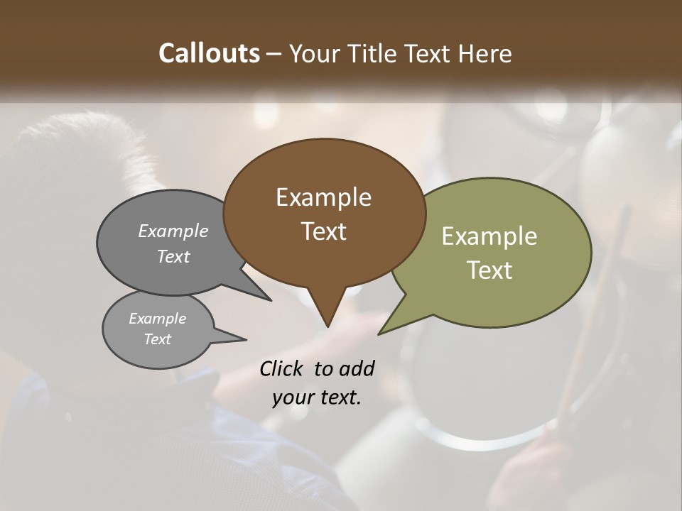 A Young Boy Playing Drums In Front Of A Drum Set PowerPoint Template