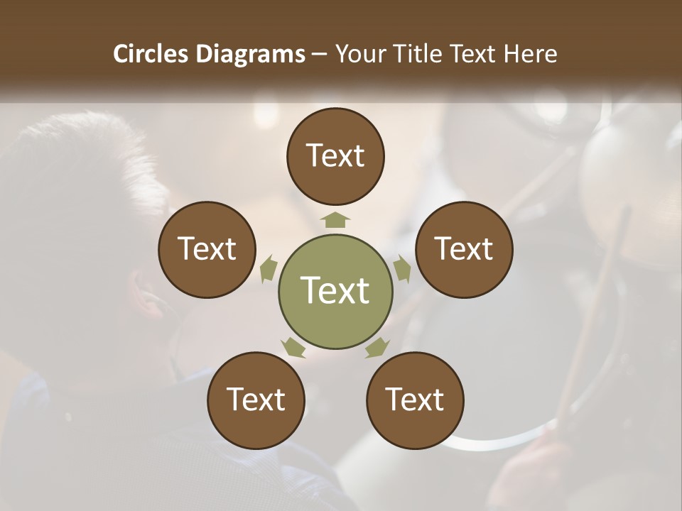 A Young Boy Playing Drums In Front Of A Drum Set PowerPoint Template