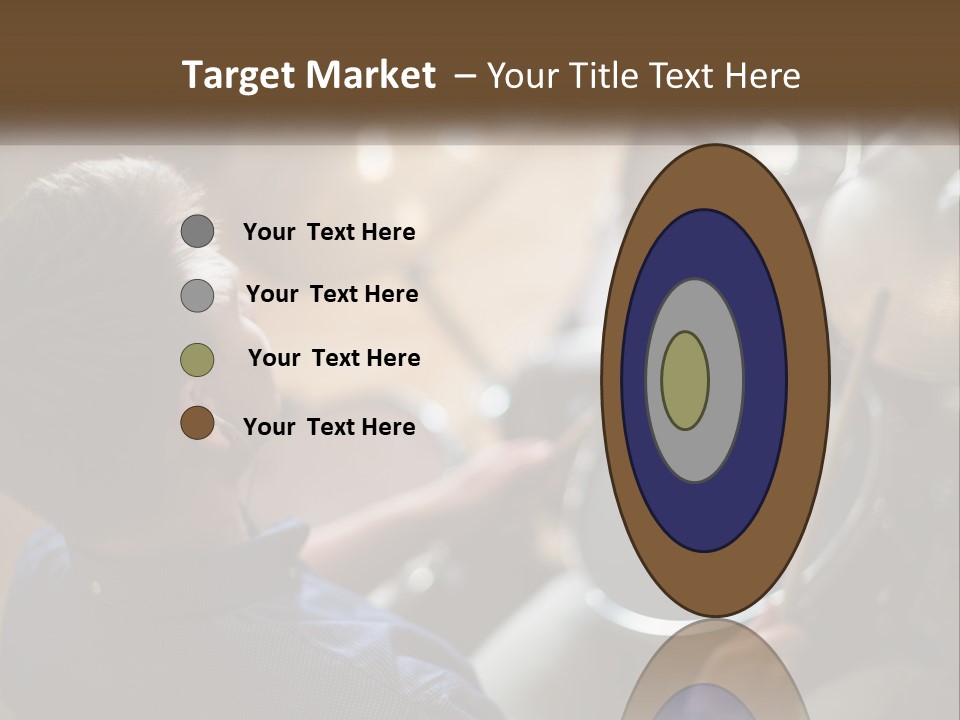 A Young Boy Playing Drums In Front Of A Drum Set PowerPoint Template