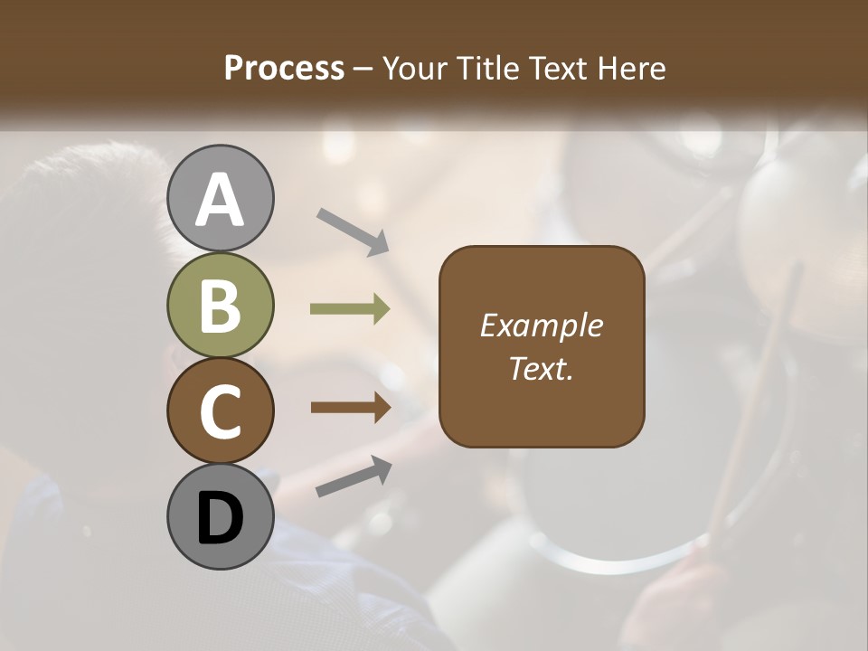 A Young Boy Playing Drums In Front Of A Drum Set PowerPoint Template