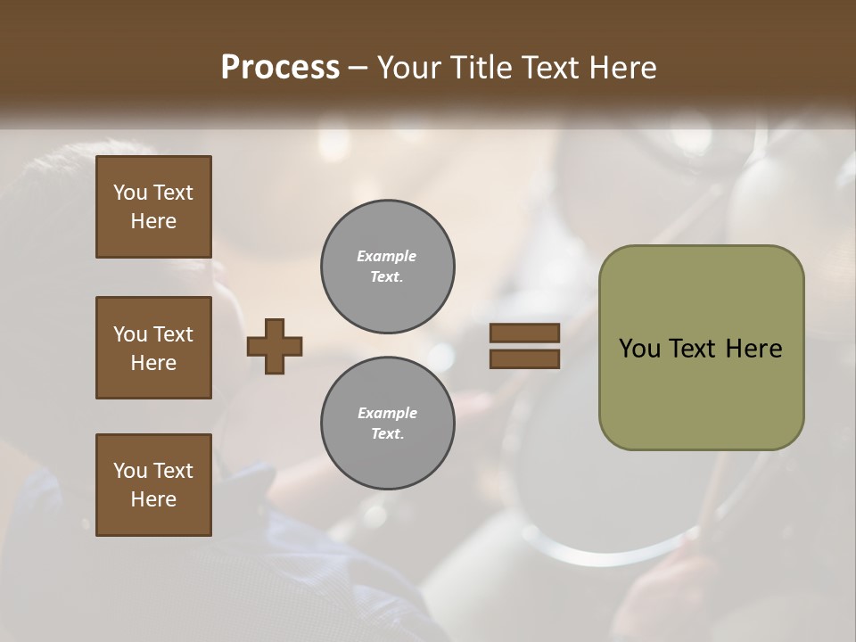 A Young Boy Playing Drums In Front Of A Drum Set PowerPoint Template