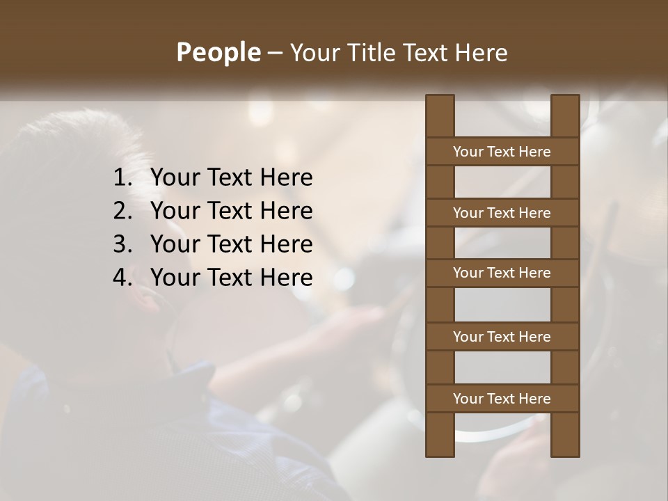 A Young Boy Playing Drums In Front Of A Drum Set PowerPoint Template