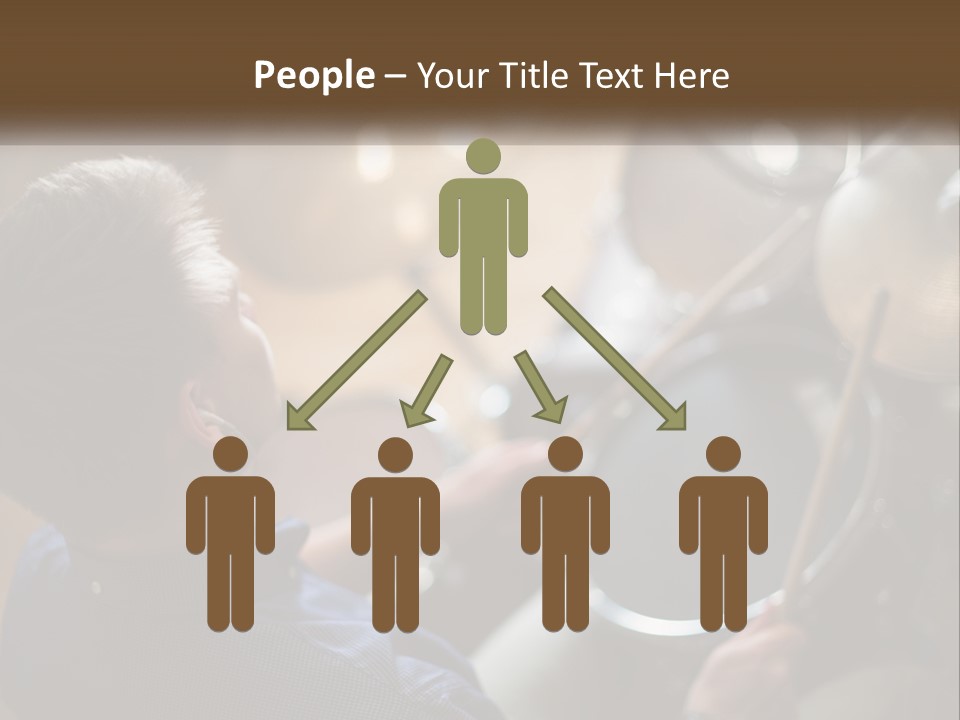 A Young Boy Playing Drums In Front Of A Drum Set PowerPoint Template