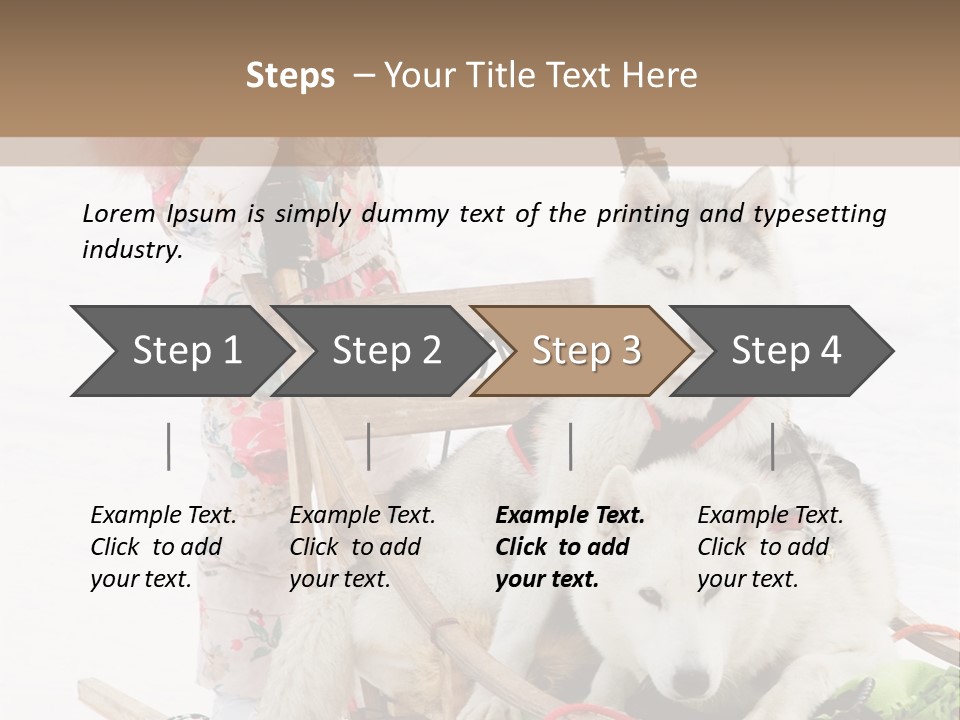 A Woman Riding A Sled With Two Dogs On It PowerPoint Template