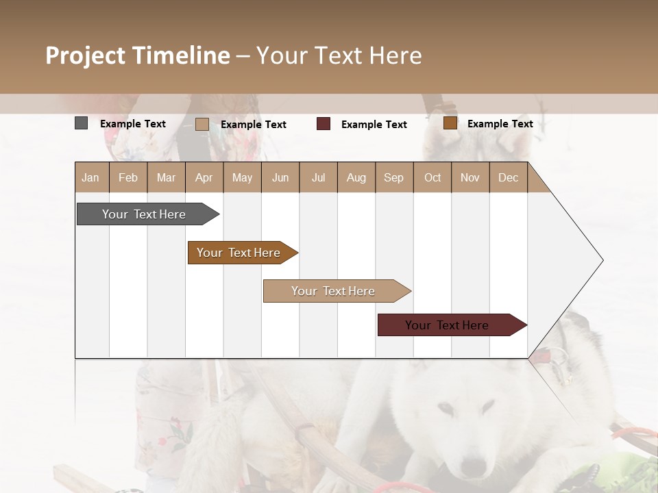 A Woman Riding A Sled With Two Dogs On It PowerPoint Template