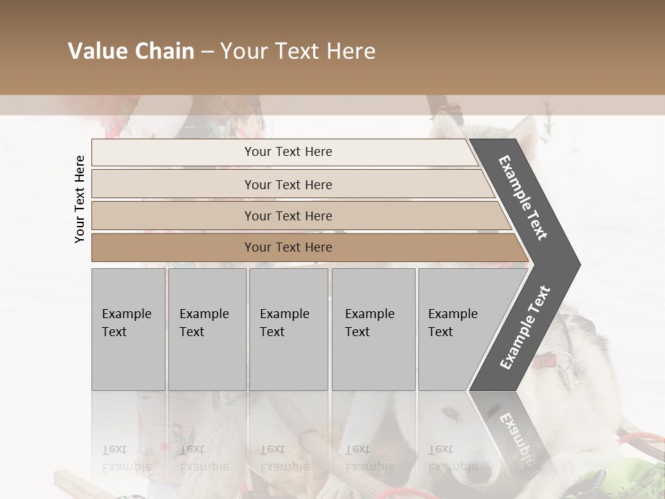 A Woman Riding A Sled With Two Dogs On It PowerPoint Template