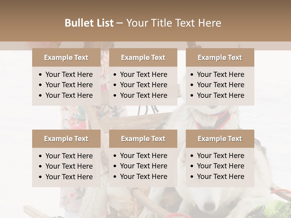 A Woman Riding A Sled With Two Dogs On It PowerPoint Template