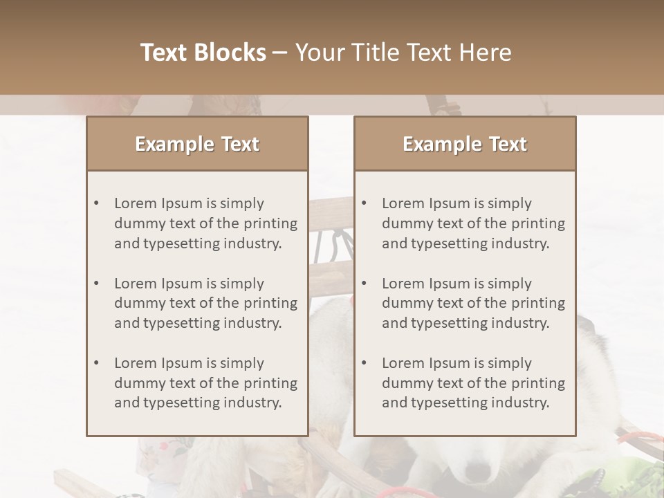 A Woman Riding A Sled With Two Dogs On It PowerPoint Template
