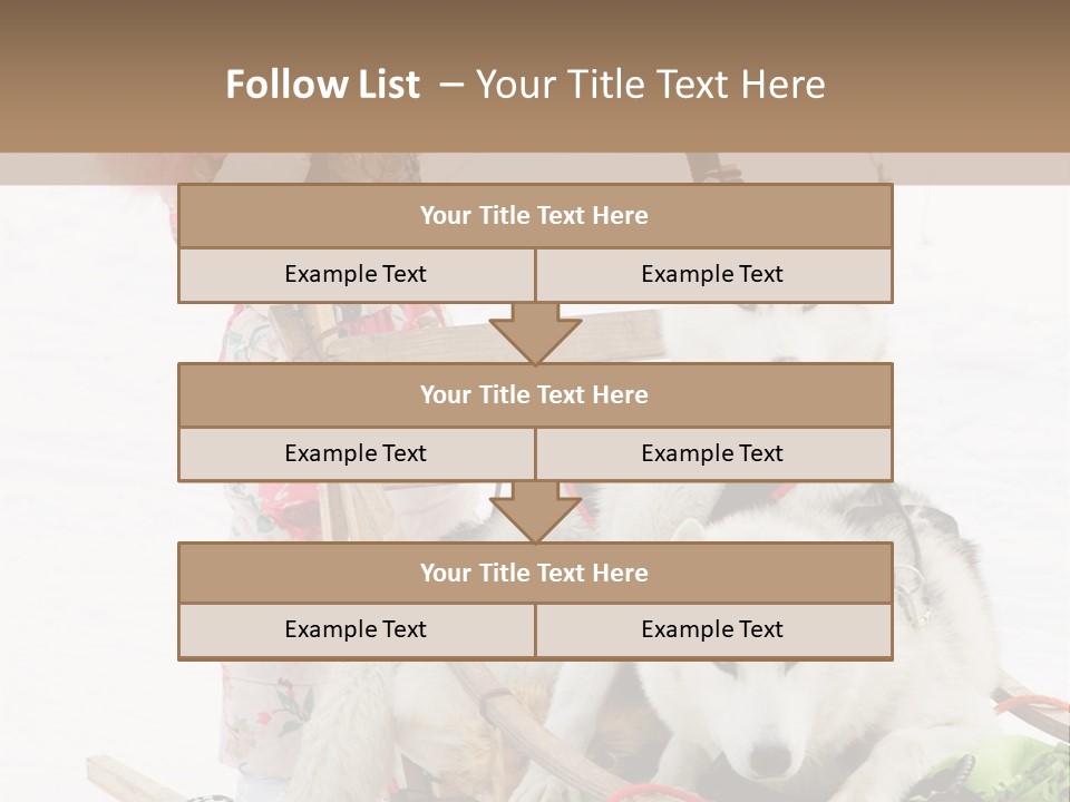 A Woman Riding A Sled With Two Dogs On It PowerPoint Template