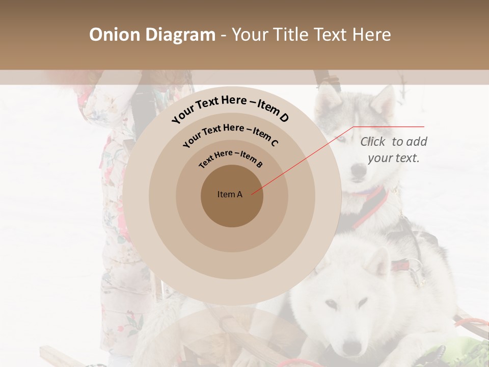 A Woman Riding A Sled With Two Dogs On It PowerPoint Template