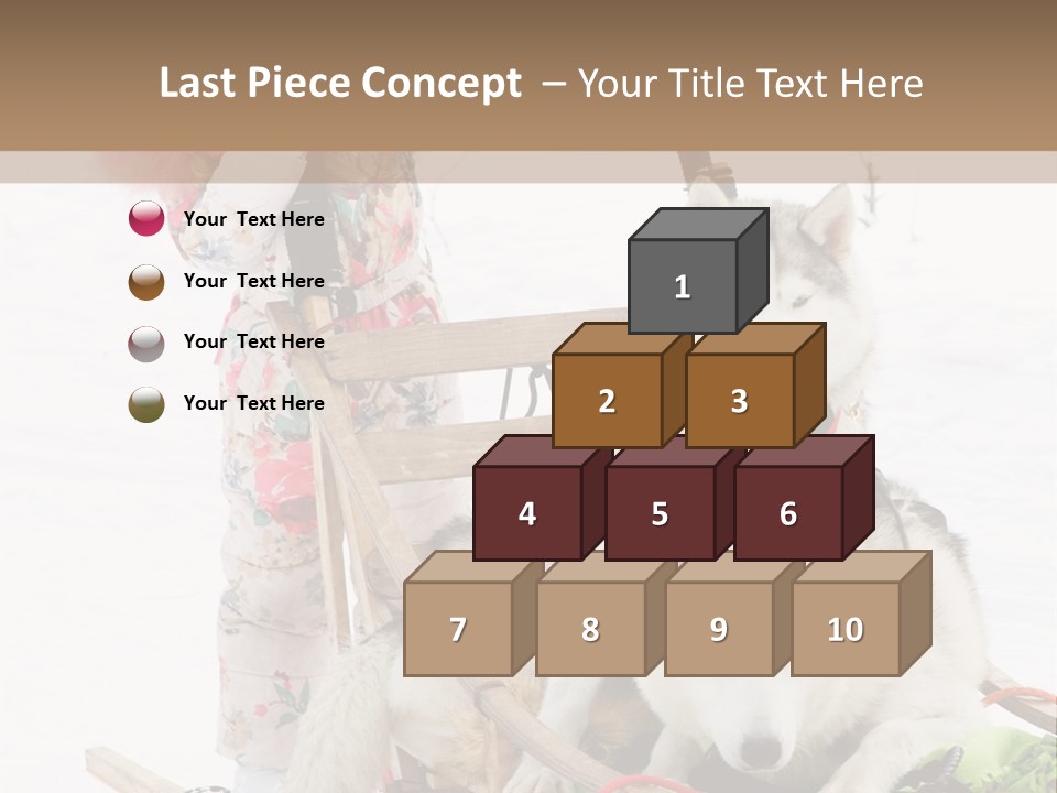 A Woman Riding A Sled With Two Dogs On It PowerPoint Template