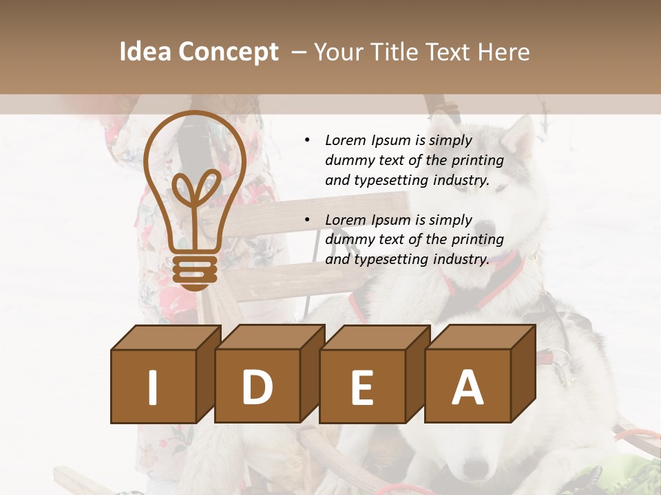 A Woman Riding A Sled With Two Dogs On It PowerPoint Template