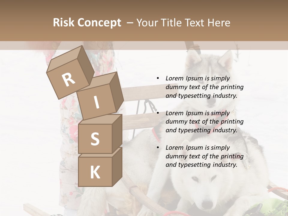 A Woman Riding A Sled With Two Dogs On It PowerPoint Template