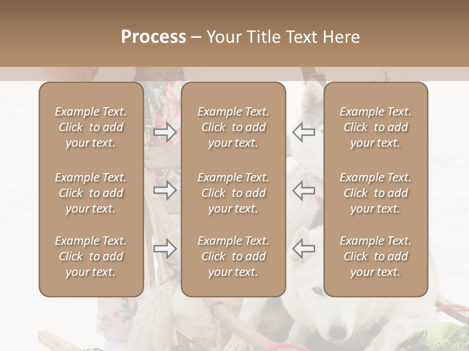 A Woman Riding A Sled With Two Dogs On It PowerPoint Template