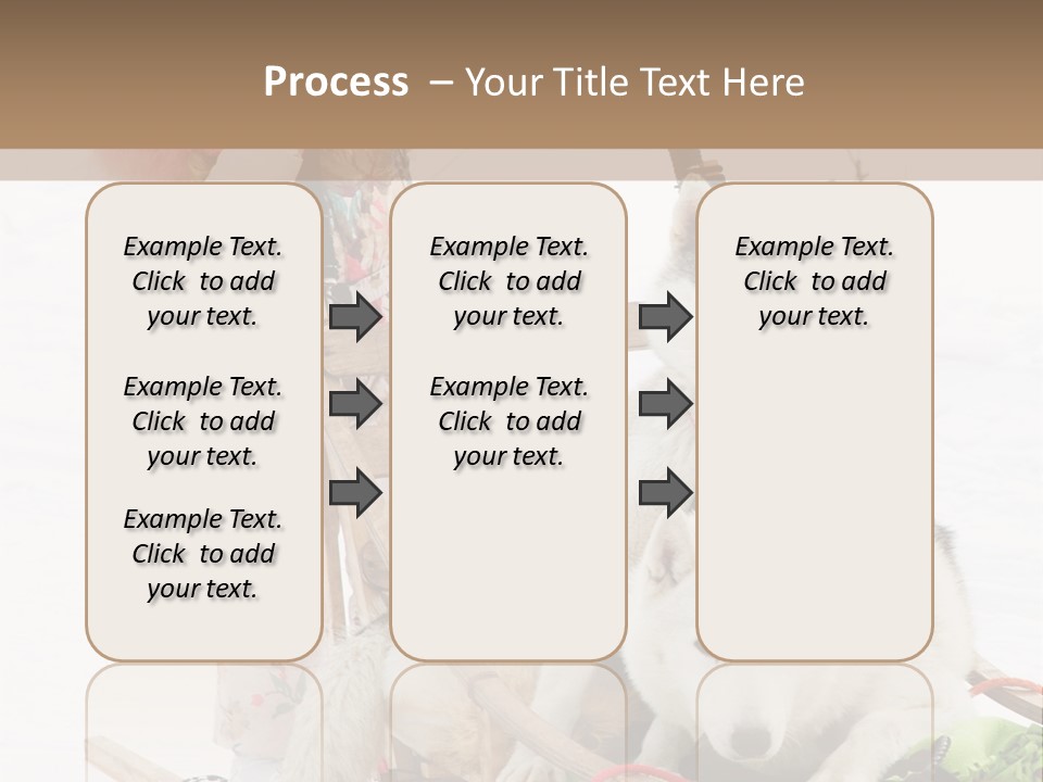 A Woman Riding A Sled With Two Dogs On It PowerPoint Template