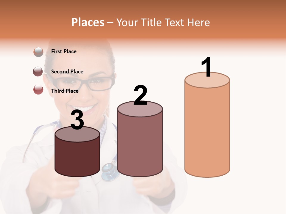 A Woman Doctor Giving A Thumbs Up PowerPoint Template