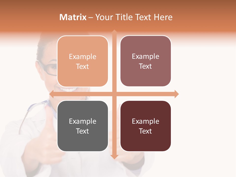 A Woman Doctor Giving A Thumbs Up PowerPoint Template