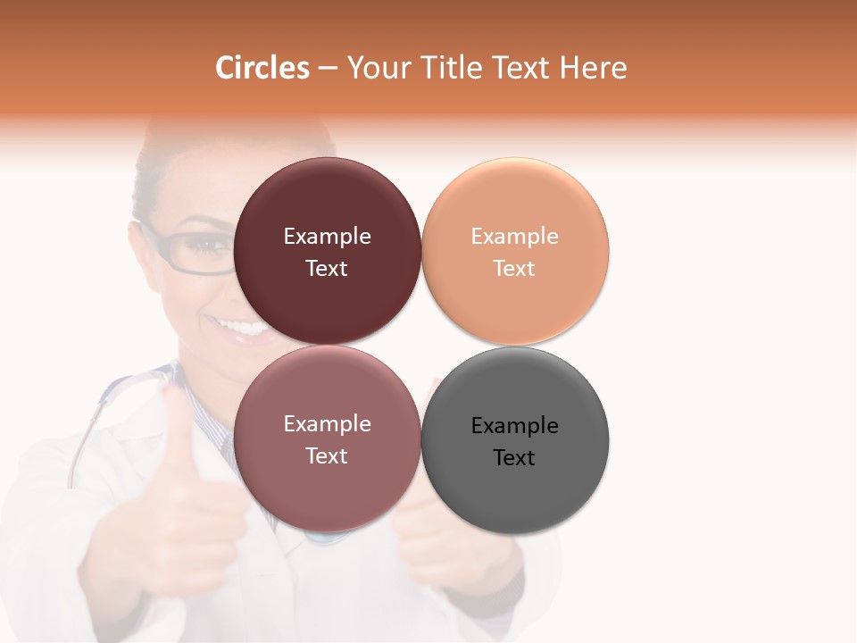 A Woman Doctor Giving A Thumbs Up PowerPoint Template