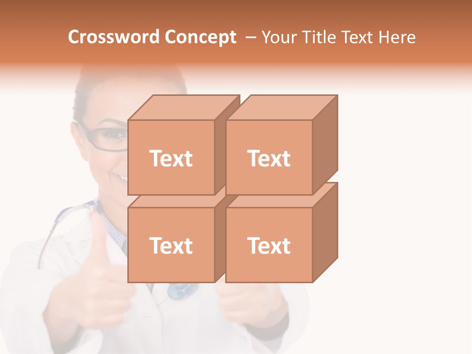 A Woman Doctor Giving A Thumbs Up PowerPoint Template