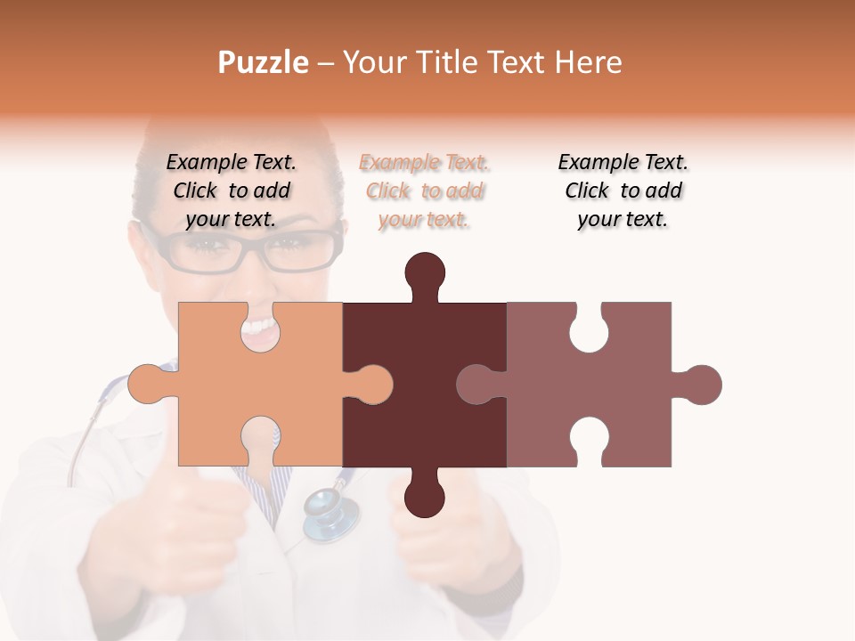 A Woman Doctor Giving A Thumbs Up PowerPoint Template