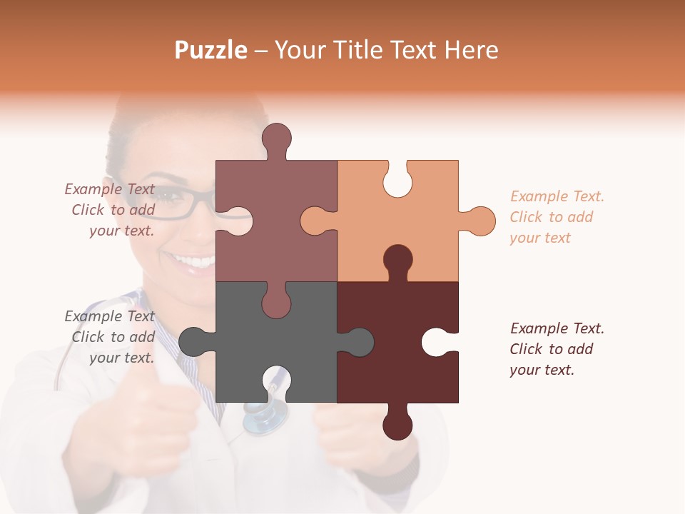 A Woman Doctor Giving A Thumbs Up PowerPoint Template