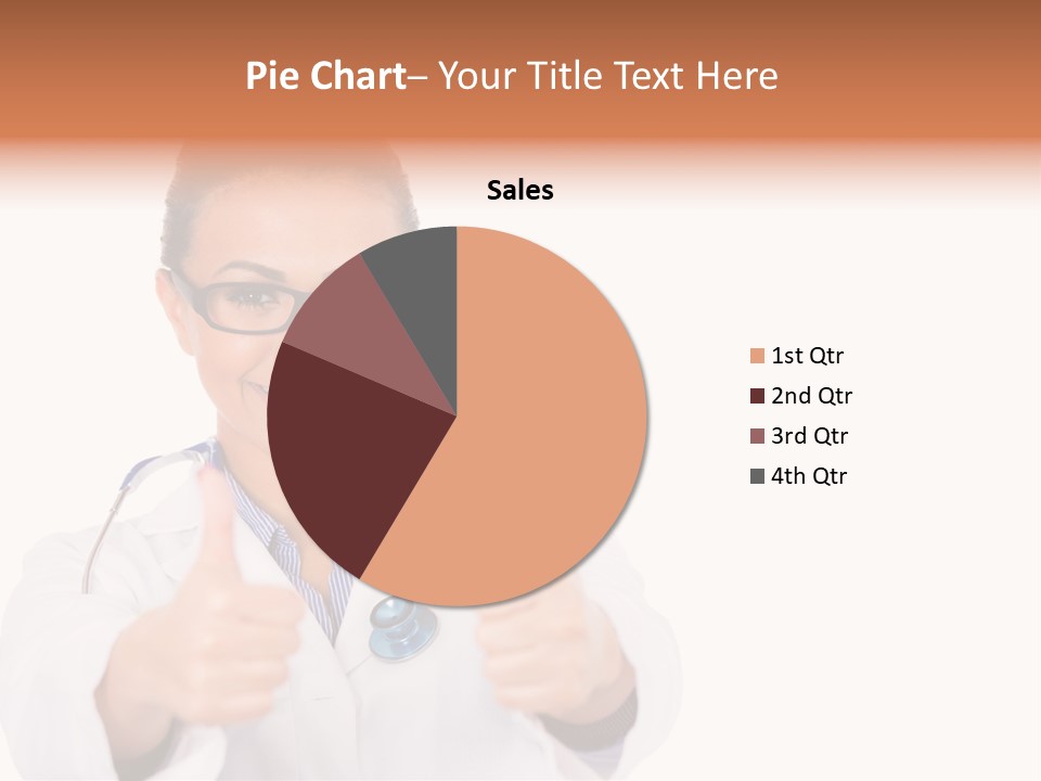 A Woman Doctor Giving A Thumbs Up PowerPoint Template