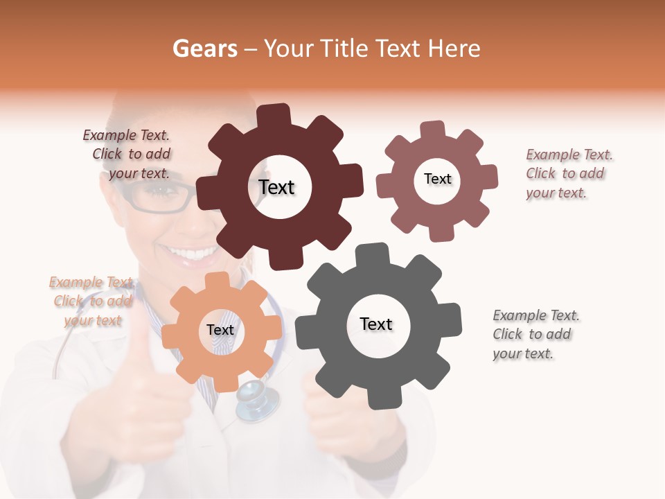 A Woman Doctor Giving A Thumbs Up PowerPoint Template