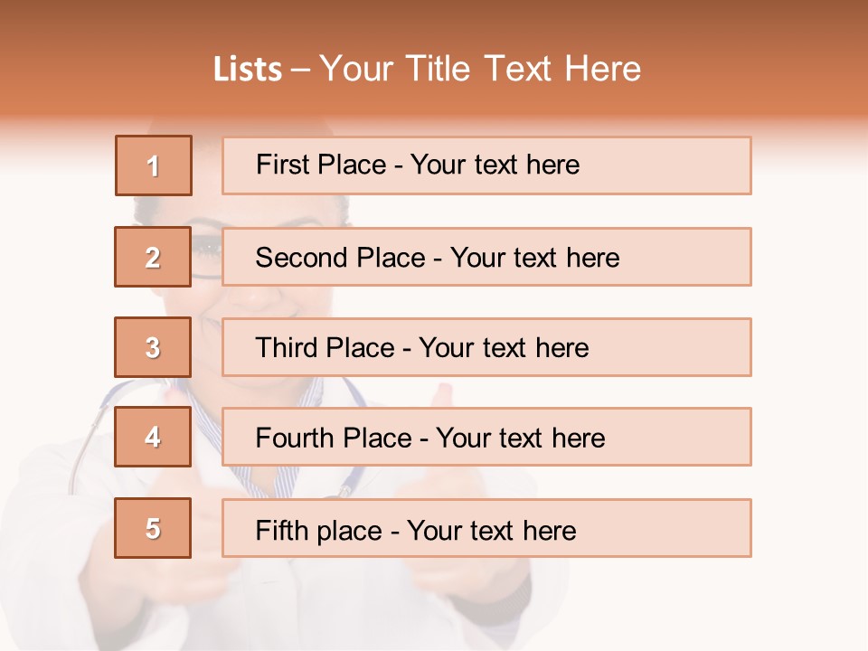 A Woman Doctor Giving A Thumbs Up PowerPoint Template