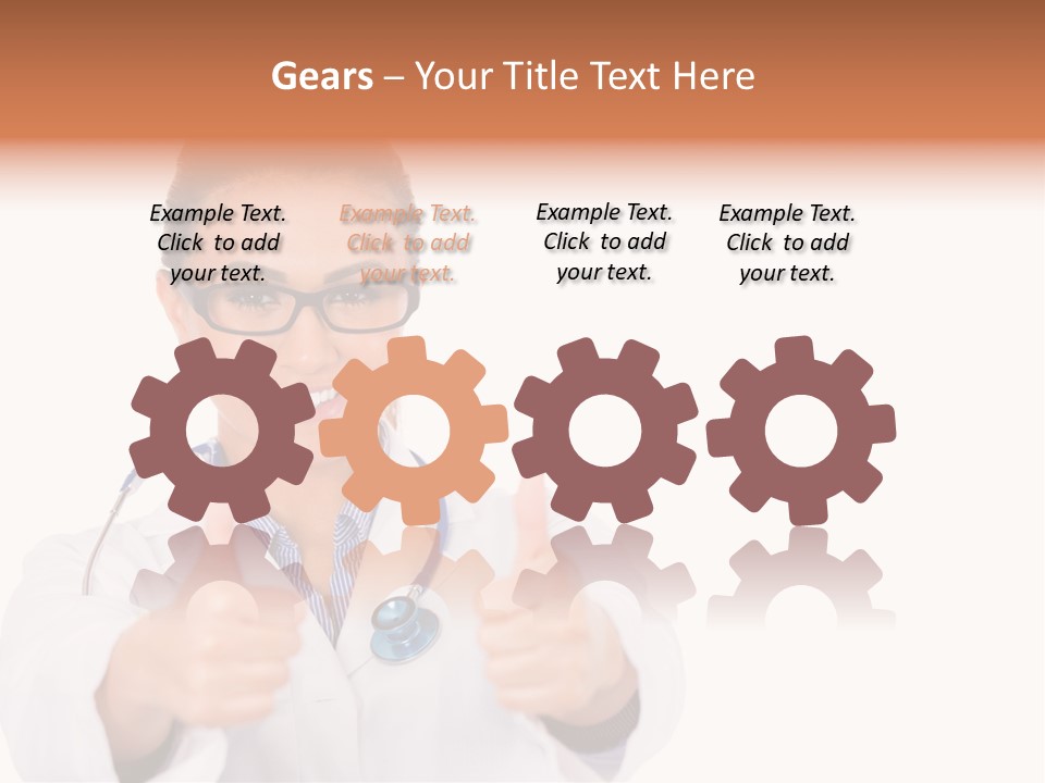 A Woman Doctor Giving A Thumbs Up PowerPoint Template