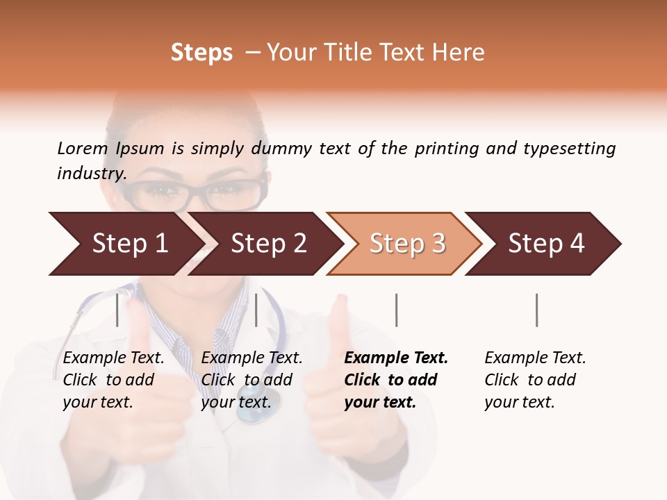 A Woman Doctor Giving A Thumbs Up PowerPoint Template