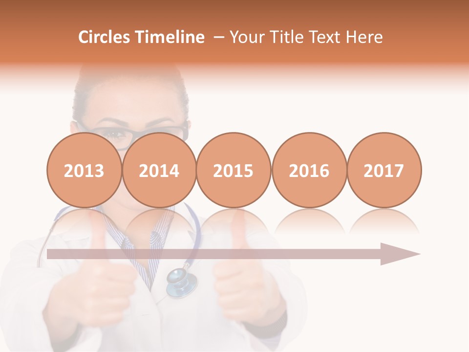 A Woman Doctor Giving A Thumbs Up PowerPoint Template