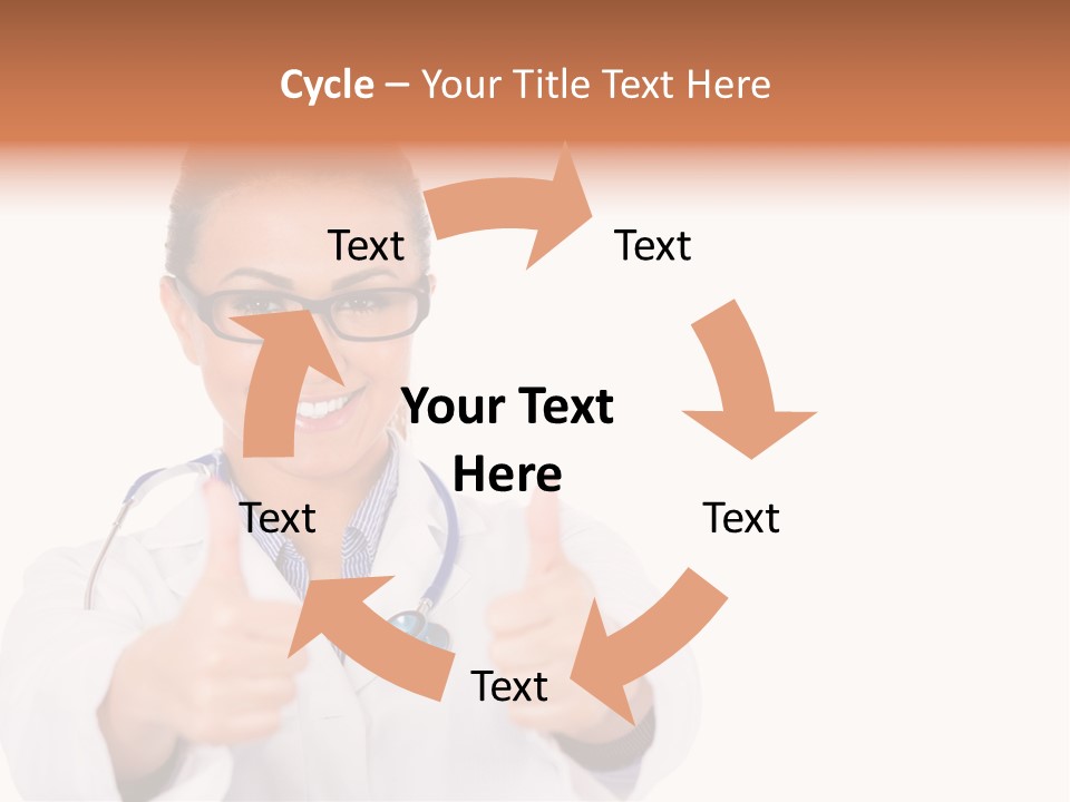 A Woman Doctor Giving A Thumbs Up PowerPoint Template