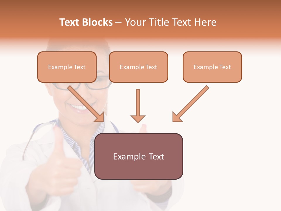 A Woman Doctor Giving A Thumbs Up PowerPoint Template