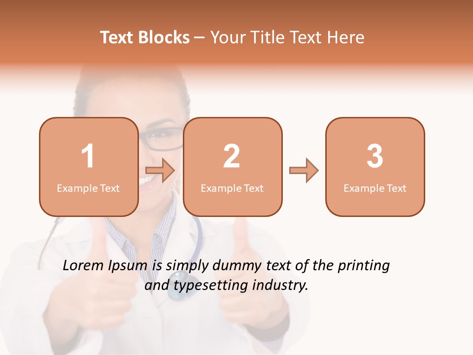 A Woman Doctor Giving A Thumbs Up PowerPoint Template