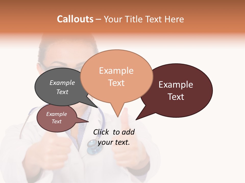 A Woman Doctor Giving A Thumbs Up PowerPoint Template