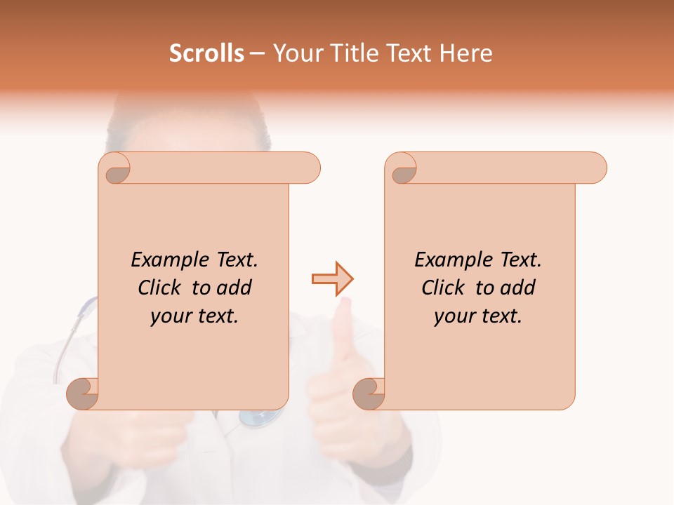 A Woman Doctor Giving A Thumbs Up PowerPoint Template
